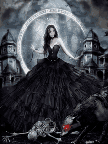 Gif animé gothique femme